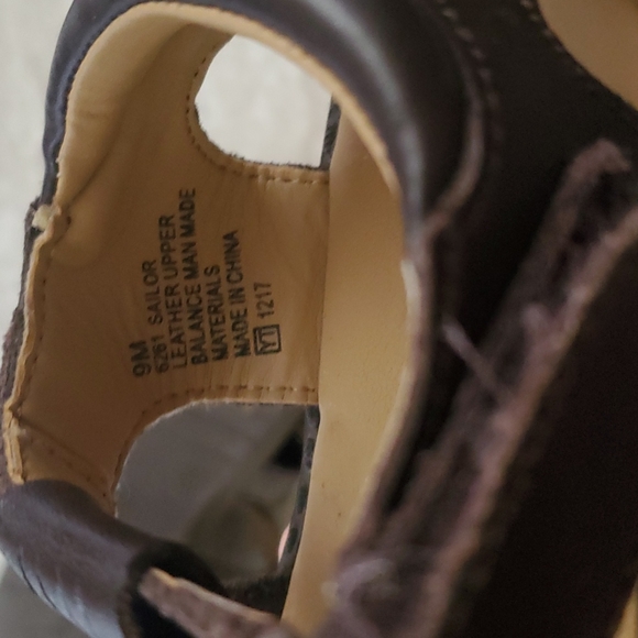 Toddler Brown Leather Velcro Sandals - Picture 4 of 4